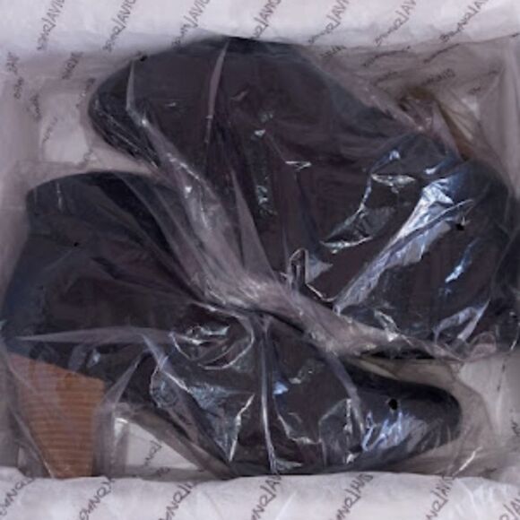 WOMEN'S DIVA LOUNGE FRINGE SUEDE LIKE BLACK ANKLE  BOOTS SIZE 8, BOHO STYLE - Picture 9 of 11